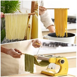 OKYMOTOR Wood Pasta Drying Rack Collapsible for Drying Pasta,Noodles,and Cooking,Fresh Pasta Noodle Spaghetti Dryer Hanger Stand