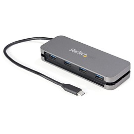 StarTech.com 4 Port USB C Hub - 4X USB-A - 5Gbps USB 3.0 Type-C Hub (USB 3.2/3.1 Gen 1) - Bus Powered Portable USB-C to USB-A Adapter Laptop Hub - 11.2" (28.5cm) Cable w/Cable Management (HB30CM4AB)