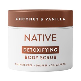 Native Detoxifying & Exfoliating Body Scrub for Women & Men, Coconut & Vanilla, Gentle Body Polish for Soft, Smooth Skin, Made Without Sulfates, 12 oz