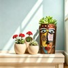 Picasso Abstract Face Planters Flower Pots, Handmade Resin Pots for