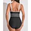 VECENEY One Piece Bathing Suit for Women High Waisted Color