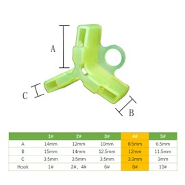 Fishing Treble Hook Covers, Protector Bonnets for Fishing Lures， Protective Cover for Fish Hook，50packs (Yellow,4#)