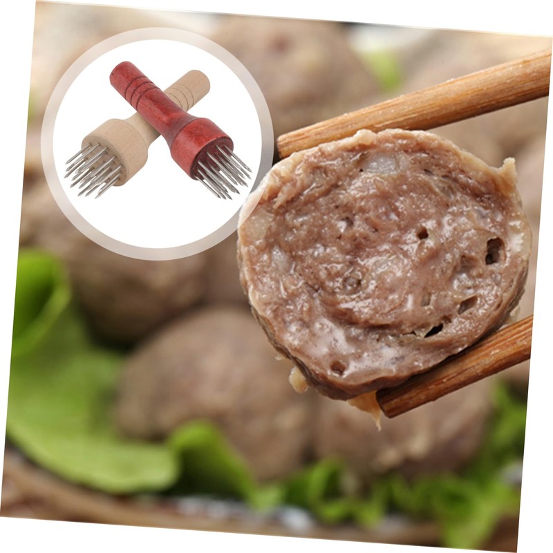 LABRIMP Meat Tenderizing Needle Set 2pcs Dishwasher Safe for Steak
