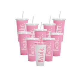 Tazas de despedida de soltera para despedida de soltera [10 unidades] | Suministros de despedida de soltera | Copas de despedida de soltera | Copa de novia, tazas de dama de honor | Vasos de fiesta de novia | Juego de 10 vasos de dama de honor