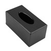Akozon Bamboo Wood Rectangular Tissue Box - Matte Black (Black)
