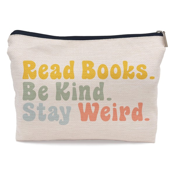 Ayxvt Book Lovers Gifts Makeup Bag,Book Lover Gifts for Women,Read