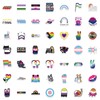 AUCEKO Pack of 100 Gay Pride Stickers Pack Rainbow Sticker