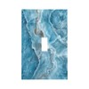 OILbiexn Decorative Light Switch Cover Abstract Luxury Blue Gradient Marble