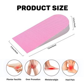 Heel Lift for Shoes, Leather Heel Cushion, Orthopaedic Wedge, 2 Pairs (Height 25 mm / 0.98 Inch)