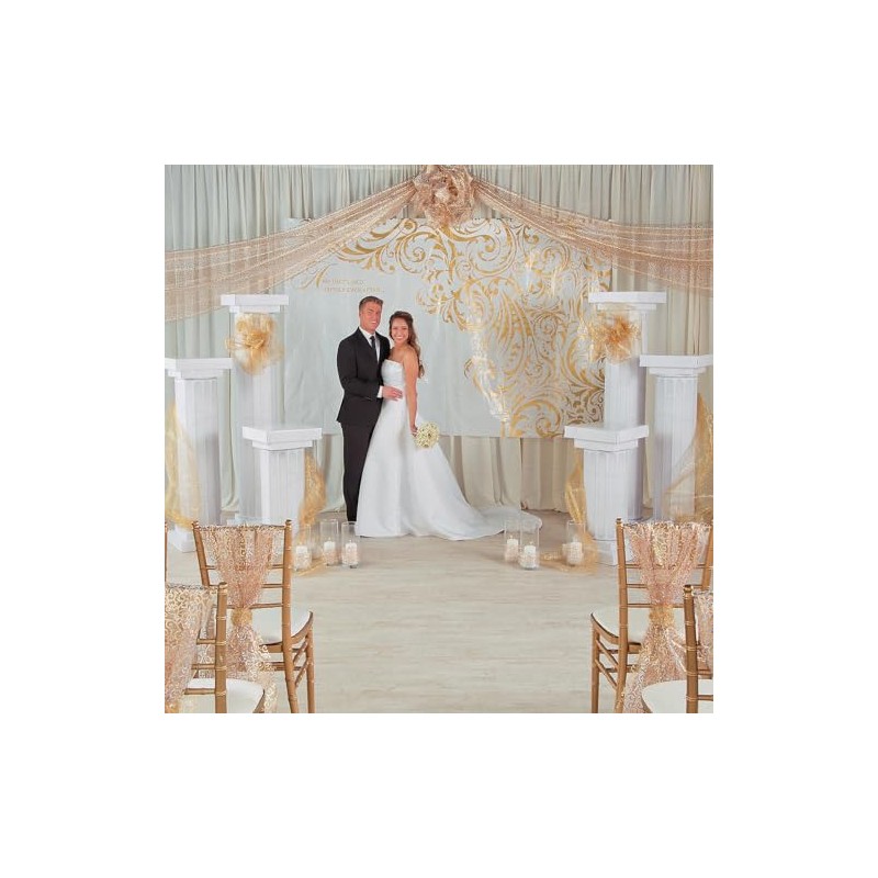 Fun Express Marble Look Fluted Pillars Cardboard Columns 6 Pack