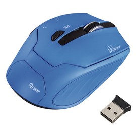Hama Milano RF Wireless Optical 2400dpi Right-Hand Blue Mice – Mice (Right-Hand, Optical, RF Wireless, 2400 dpi, Blue)