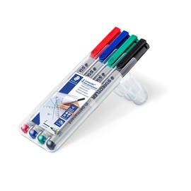 Staedtler Lumocolour Fine Point Waterbased Markers (316WP4) , Original version , Black