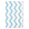 Baby Mode Blue Zigzag Fleece Stroller Blanket