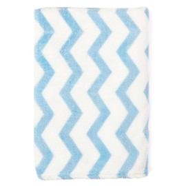 Baby Mode Blue Zigzag Fleece Stroller Blanket