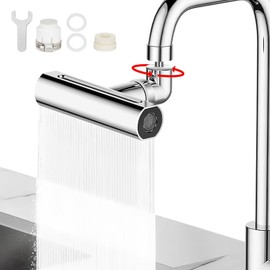 Adamyee Tap Attachment Charging Tap Aerator New Upgrade with 4 Water Outlet Modes 360° Rotatable Universal Installation Home Kitchen Splashproof