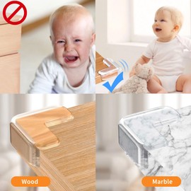 20PCS Edge Corner Protector Baby Proofing Children's Anti-Collision Strip Set Thick Table Bumper Guard for Table Fireplace Countertop(Transparent)