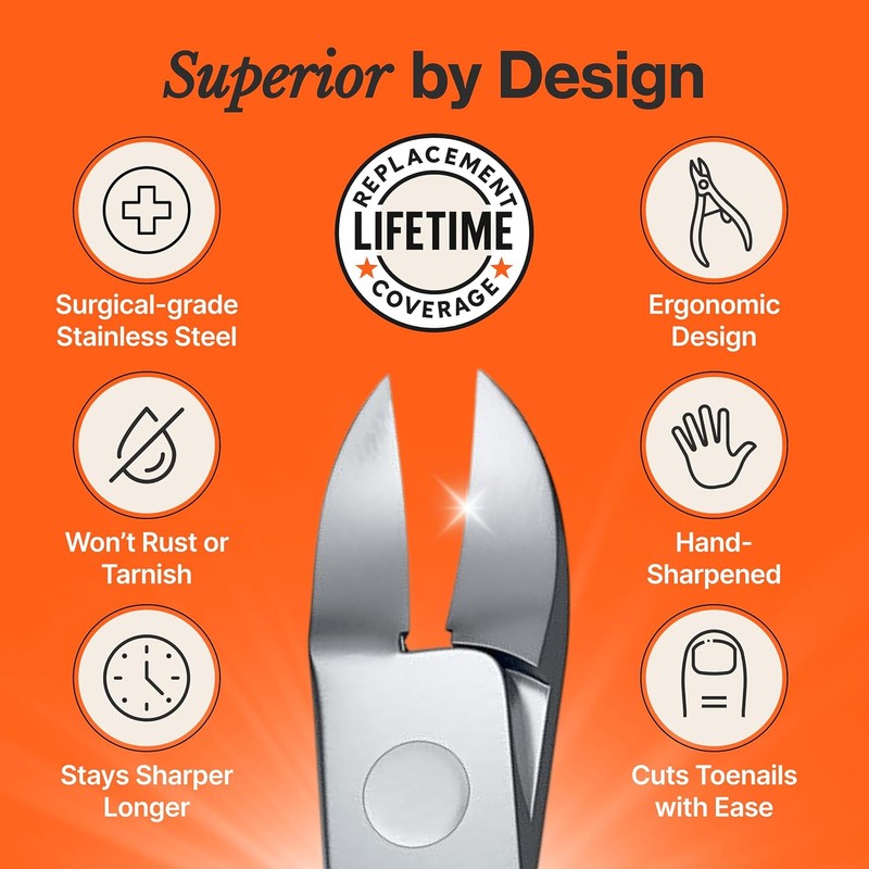 Fox Medical Equipment Toenail Clippers for Thick Nails, Medical Grade