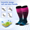 bropite 3 Pairs Plus Size Compression Socks Extra Wide Calf
