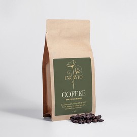 Brazilian Blend Mushroom Coffee 4 oz – 100% Arabica Whole Beans, Roasted, Smooth Body 4/5, Balanced Acidity 2/5, Premium Gourmet Coffee