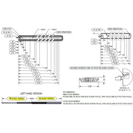 1 Pair 48" Full Extension 500 LB Capacity Drawer Slides Roller Balls Lock in/Out Triggers on one Slide