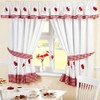 HomeSpace Direct Poppies Pencil Pleat Kitchen Curtains and Tiebacks 46