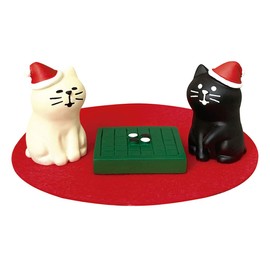 Deco Corporation ZXS-86697X Concombre Black and White Game Kitten Set, Approx. φ3.7 x H1.5 inches (95 x 38 mm)