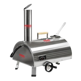 ESPIDOO 12" Stainless Steel Pizza Oven: Portable Wood Fired Outdoor Oven with Built-in Thermometer & Rotatable Base - Perfect for Camping, Backyard BBQs & Picnics for Pizza Enthusiasts