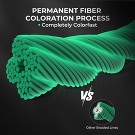 KastKing Superpower ColorShield Braided Fishing Line, Moss Green, 30LB, 300Yards, X4