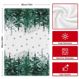 Ohok Pack of 2 Christmas Towels 45 x 65 cm, Fashion Decoration Kitchen Towels Grinch Santa Claus Tea Towels Soft Microfibre Cloths for Bathroom Kitchen Drying Towel Christmas Decoration (Set S)