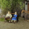 O Scale People and Bench for Model Railroad Diorama Architectural