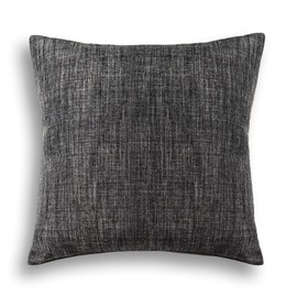Jeanerlor Solid Linen 18"x18" Throw Pillow Cover/Euro Sham/Cushion Sham, Rusticstyle Pillow Cases Indoor (Dark Grey)