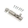 Door Bolt Barrel Slide Lock 63MM 2 1/2 INCH Aluminium + Screws (Pack of 5)