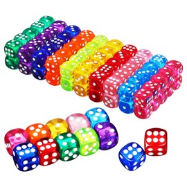 100 pcs Colorful Dice Classroom Party Bulk Dice Math Games Educational Toys Dice Game Props Multicolor