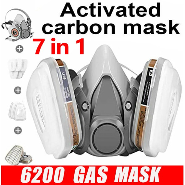 Unbranded 6200 Half Face Respirator Painting Spraying Mouth Gas Mask