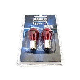 Carall 2 PCS Car Halogen Bulbs PR21/5W BAW15D 12V 21/5W Asymmetric Red, For Headlight Car Bulbs, Beam Low/High Beam Fog Light Replacement