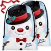 BeeGreen Snowman Christmas Gift Bags Santa Sack Drawstring Gift Bags