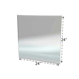 24" x 24" - 1/8" Clear Acrylic Plexiglass Mirror Sheet