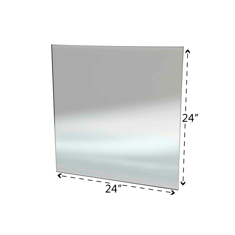 24" x 24" - 1/8" Clear Acrylic Plexiglass Mirror Sheet