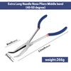 WISEPRO 11 Inch Extra Long Reach Needle Nose Pliers, 45°
