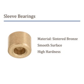 Kozelo 10pcs Sleeve Bearings - [4x8x6mm] Sintered Bronze Self-Lubricating Bushings for Electrical Equipment, Machine Tools