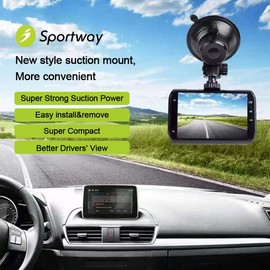 Sportway S501 Dash Cam Suction Mount Holder (5th Gen), Replaceabled Joint for CHORTAU OldShark NIUTA Boogiio ORSKEY Abask and Most Other Car Dash Cameras