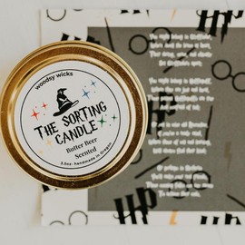The Sorting Candle - Butter Beer Scented candle 3.5oz Decor Light - Color: Sort me!
