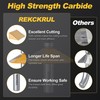 REKCKRUL 60 Degree Chamfer Router Bit with Bearing, 1/2 Inch