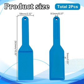 arricraft 2 Pcs Blue Plastic Spatula, Glass Railing Setting Tool Putty Scraper Painting for Oil Painting Color Mixing, Wall Covering Smoother 26.3x5.9x0.9cm(10.4x2.3x0.4inch)