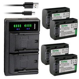 Kastar 4-Pack NP-180 Battery Charger, LTD2 USB Charger Compatible with Minolta MN2K50NV, MN4K25NV, MN4K20NV, MN2K10NV IR Night Vision Camcorders, 4.2V Output, 800mA Current Rating, 2-Hour Charge Time