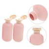 GLEAVI 3Pcs Pink Travel Squeeze Bottles with Flip Cap Refillable
