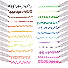 Fabric Markers (24 Colors) Permanent Coloring DIY Paint Pens - Art Pens Kit w/Bullet Tip for Clothes & Fabric - Fade Proof & Non-Toxic