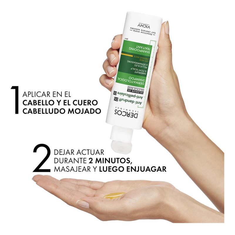 Shampoo Anticaspa Vichy Dercos Para Cabello Seco 200 Ml