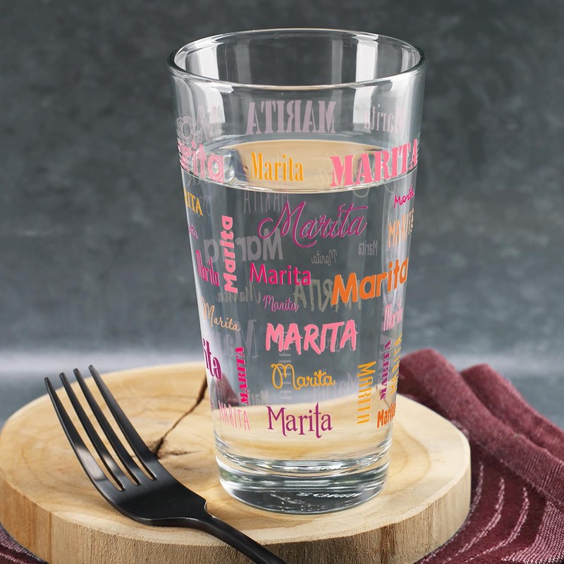 Herz & Heim® Drinking Glass with Name in Various Fonts