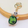Cute Mini Turtle Sparkling Charm Blingbling Keychain Crystal Rhinestones Pendant